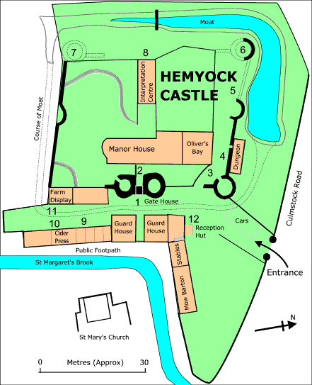 Plan of Hemyock Castle Site