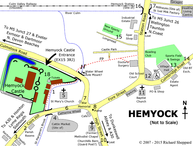 Hemyock Village Trail Map