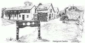 Picture of the Stocks at Hemyock Castle